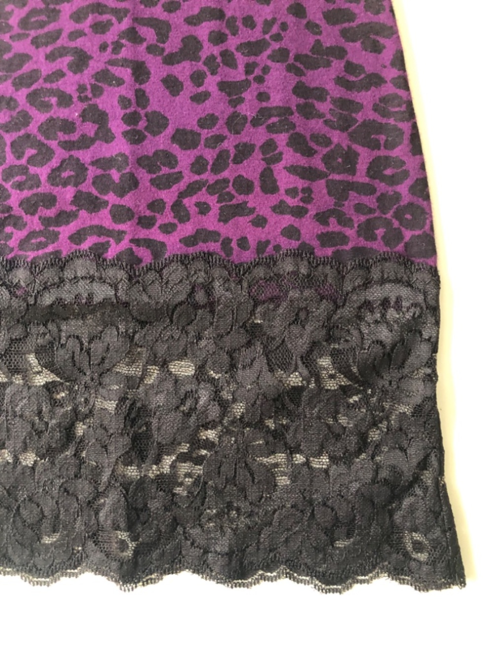 Cami/Tank Black Lace & Purple Animal Print SM - Picture 8 of 9